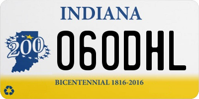 IN license plate 060DHL