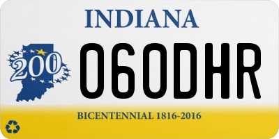 IN license plate 060DHR