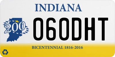 IN license plate 060DHT