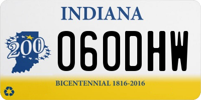 IN license plate 060DHW