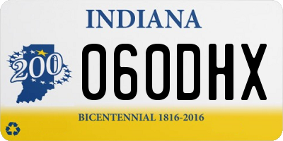 IN license plate 060DHX