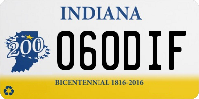 IN license plate 060DIF