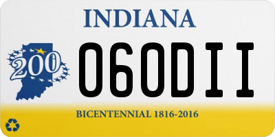 IN license plate 060DII