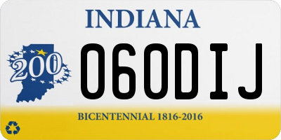 IN license plate 060DIJ