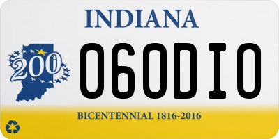 IN license plate 060DIO