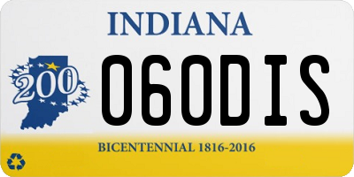 IN license plate 060DIS