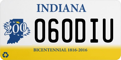 IN license plate 060DIU