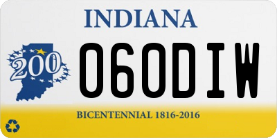 IN license plate 060DIW