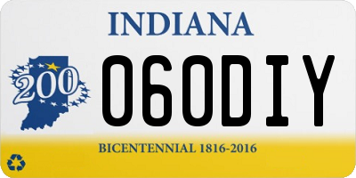 IN license plate 060DIY