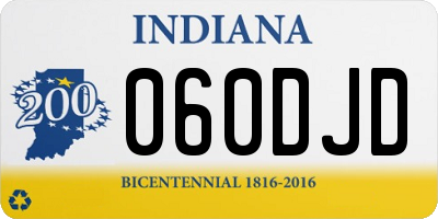 IN license plate 060DJD