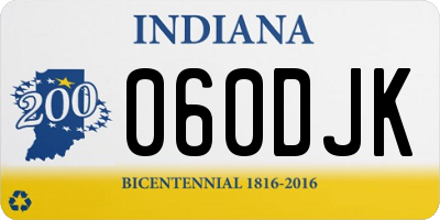 IN license plate 060DJK