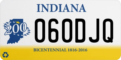 IN license plate 060DJQ
