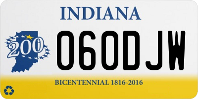 IN license plate 060DJW