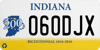 IN license plate 060DJX
