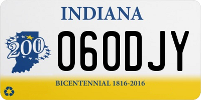 IN license plate 060DJY