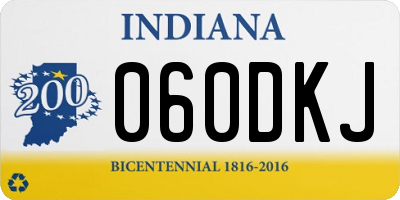 IN license plate 060DKJ