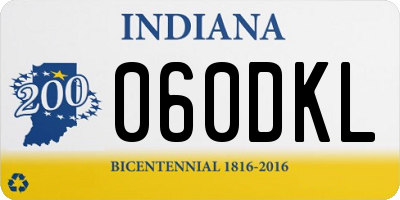IN license plate 060DKL