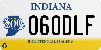 IN license plate 060DLF
