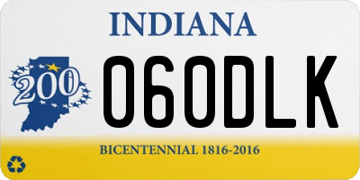 IN license plate 060DLK