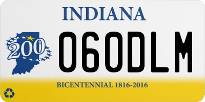 IN license plate 060DLM