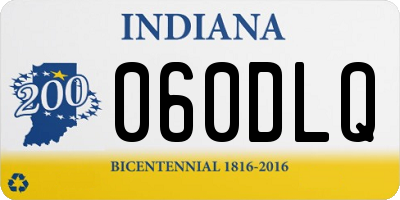 IN license plate 060DLQ