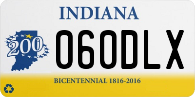 IN license plate 060DLX