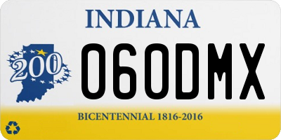 IN license plate 060DMX