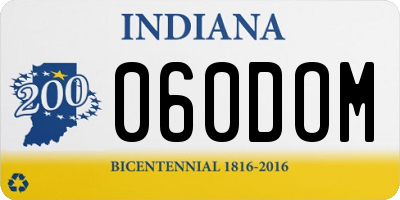 IN license plate 060DOM
