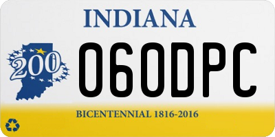 IN license plate 060DPC