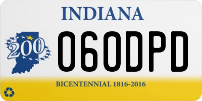 IN license plate 060DPD
