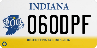 IN license plate 060DPF