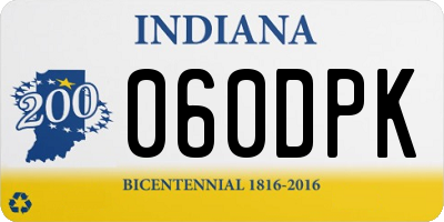 IN license plate 060DPK