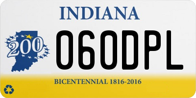 IN license plate 060DPL