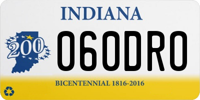 IN license plate 060DRO