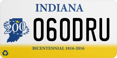 IN license plate 060DRU