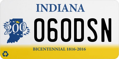 IN license plate 060DSN
