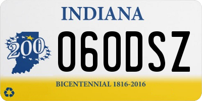 IN license plate 060DSZ