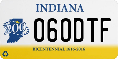 IN license plate 060DTF