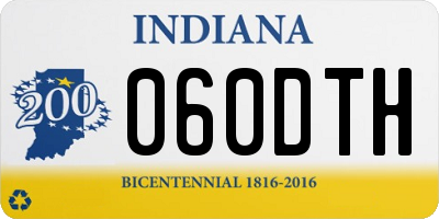 IN license plate 060DTH