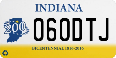 IN license plate 060DTJ