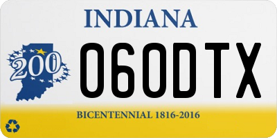 IN license plate 060DTX