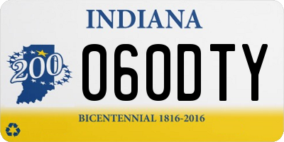 IN license plate 060DTY