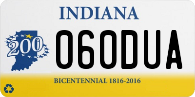 IN license plate 060DUA