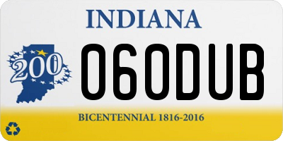 IN license plate 060DUB