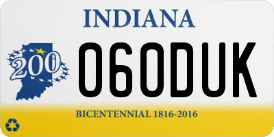 IN license plate 060DUK