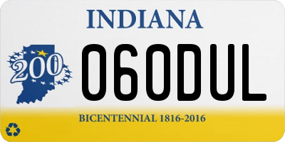 IN license plate 060DUL