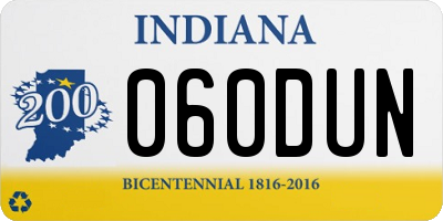 IN license plate 060DUN