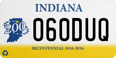 IN license plate 060DUQ