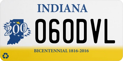 IN license plate 060DVL