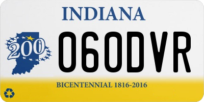 IN license plate 060DVR